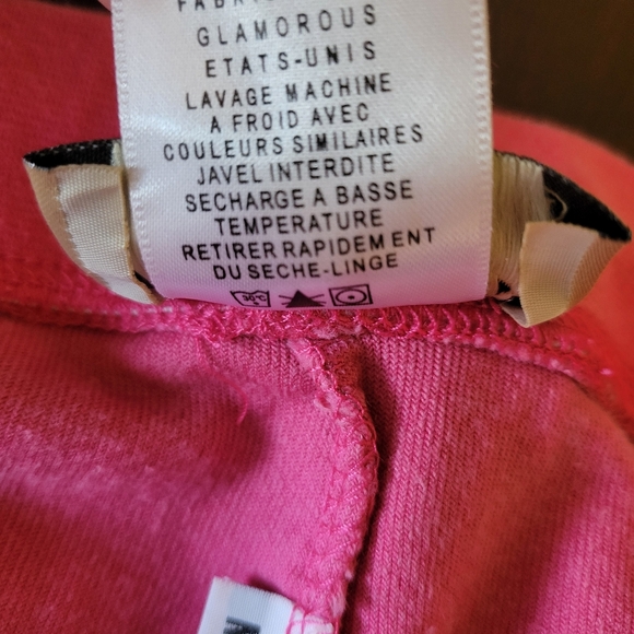 Juicy Couture Vintage Pant Women's Medium Hot Pink Velour Y2K Low Rise Wide Leg - Picture 11 of 11